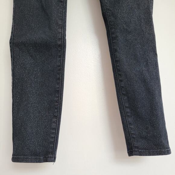 Torrid Sky High Skinny Crop Jean Premium Stretch Black Sparkle Women 14 - Picture 6 of 13